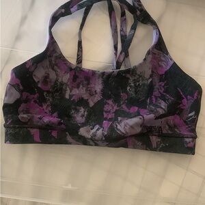 lululemon athletica energy purple and Black Sports Bra